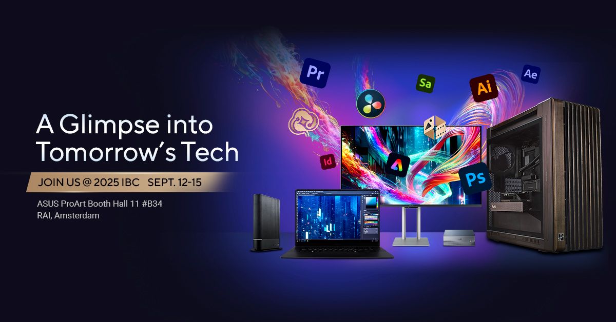 ASUS predstavlja ProArt displeje, PC rešenja i još mnogo  toga na sajmu IBC 2025