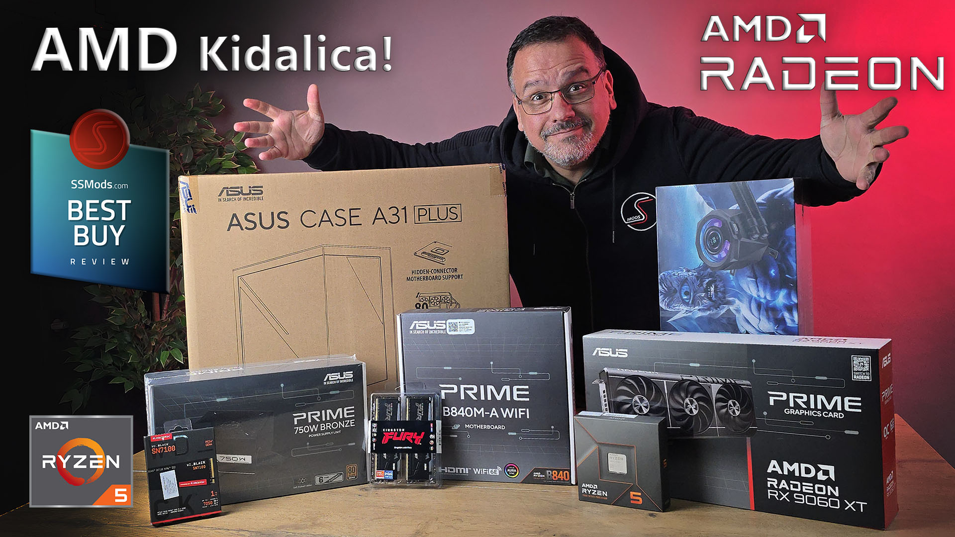 AMD Ryzen5 / Radeon RX9060XT PC – Asus Gaming kidalica!