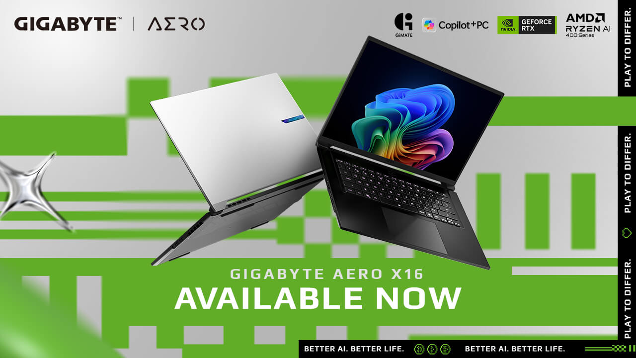 GIGABYTE najavljuje da je AERO X16 sada dostupan, donoseći performanse veštačke inteligencije sledeće generacije u ultra-tanak Copilot+ PC